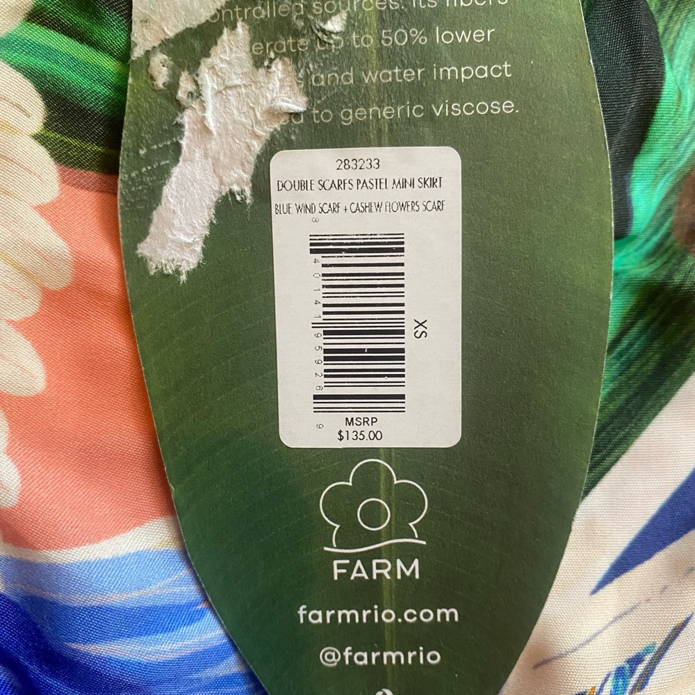 Farm Rio Double Scarfs Pastel Mini Skirt - Picture 7 of 11